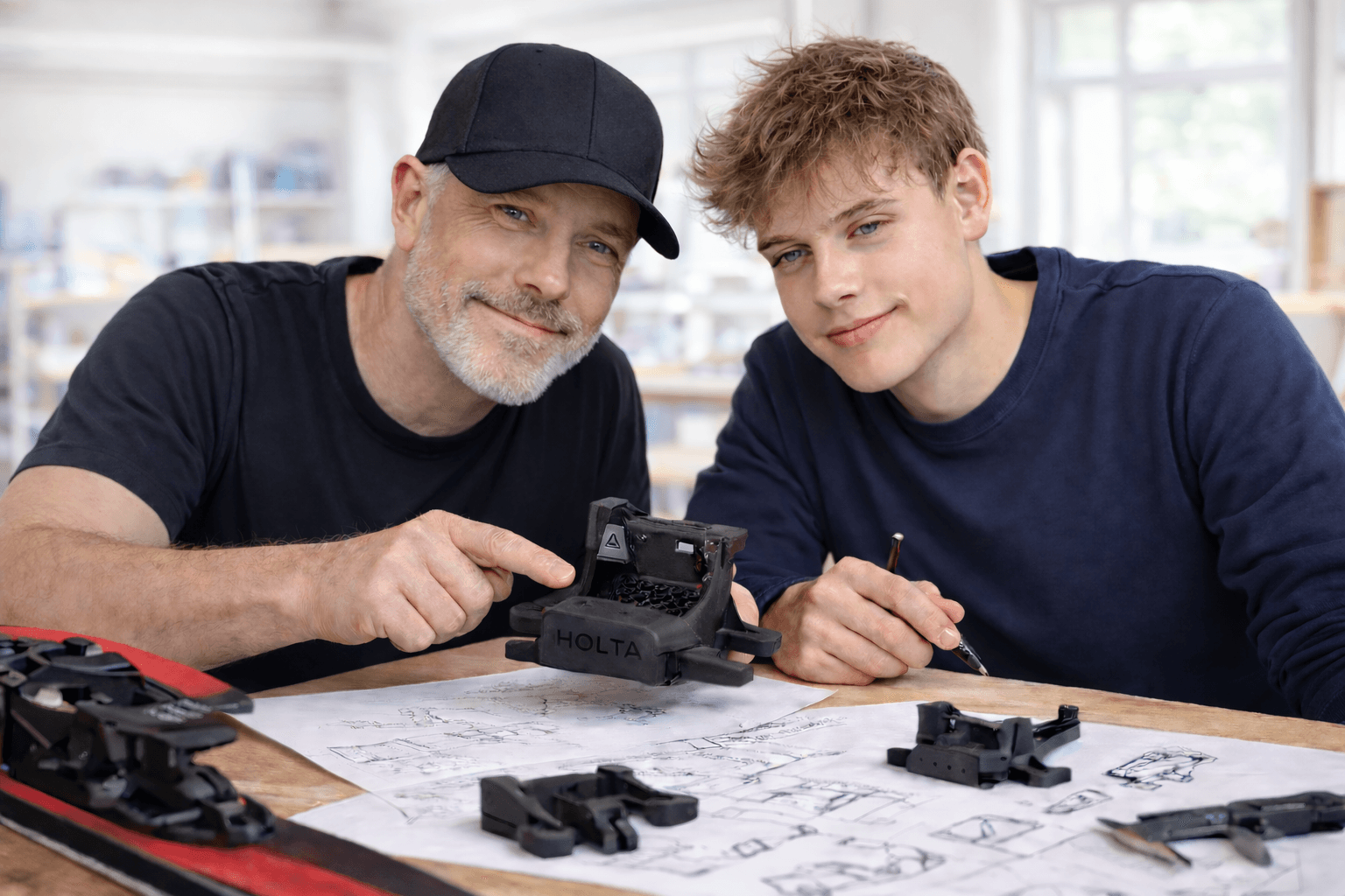 Vater & Sohn bei der Entwicklung von HOLTA